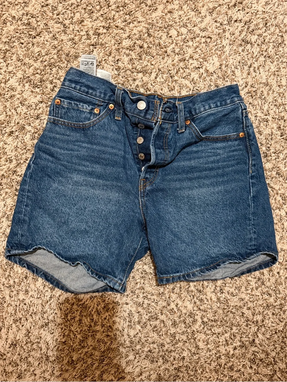 Levi's Women's Classic Blue Denim Cutoff Shorts